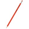 Ołówek drewniany z gumką Q-CONNECT HB, lakierowany, czerwony