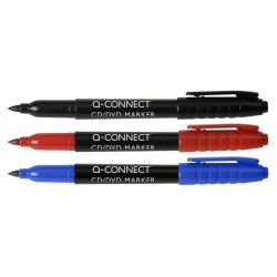Marker do płyt CD/DVD Q-CONNECT, 1mm (linia), czarny