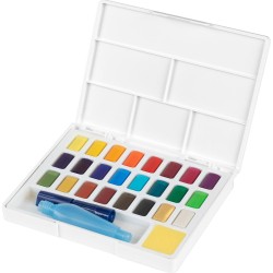 FARBY AKWARELOWE CS W KOSTKACH 24 KOL. PLASTIKOWE OPAKOWANIE FABER-CASTELL                                              