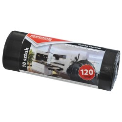 Worki na śmieci domowe OFFICE PRODUCTS, super mocne (LDPE), 120l, 10szt., czarne