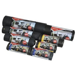 Worki na śmieci domowe OFFICE PRODUCTS, super mocne (LDPE), 120l, 10szt., czarne