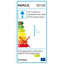 Lampka energooszczędna na biurko MAULatlantic, 11W, srebrna