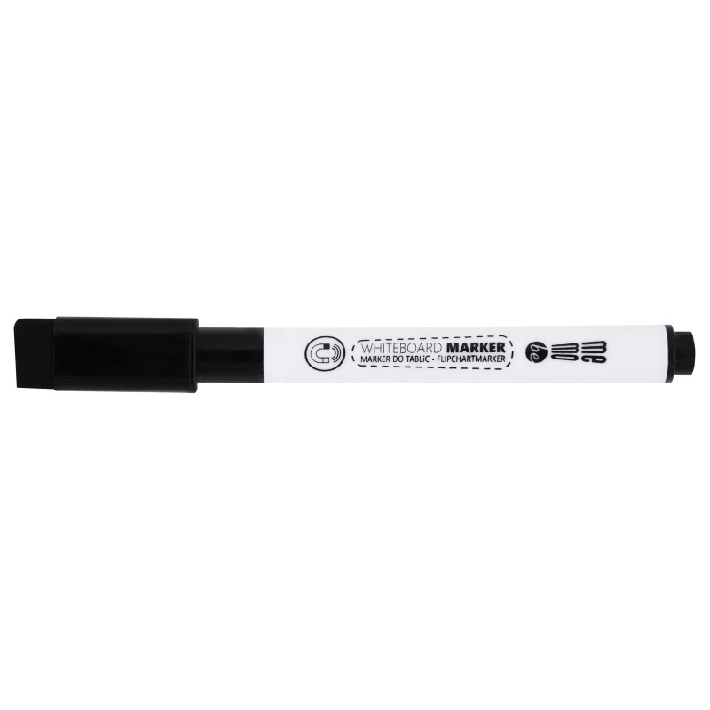 Marker do tablic suchocieralnych MEMOBE, z gbk i magnesem, kolor czarny                                              