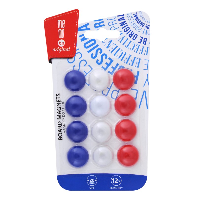 Magnesy do tablic MEMOBE, f20 mm, 12 szt. blister                                                                       