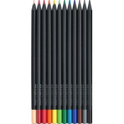KREDKI TRJKTNE BLACK EDITION 12 KOL. FABER-CASTELL                                                                    