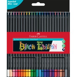 KREDKI TRJKTNE BLACK EDITION 24 KOL. FABER-CASTELL                                                                    