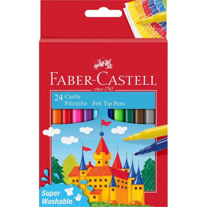 FLAMASTRY ZAMEK 24 KOL. OPAKOWANIE KARTONOWE FABER-CASTELL                                                              