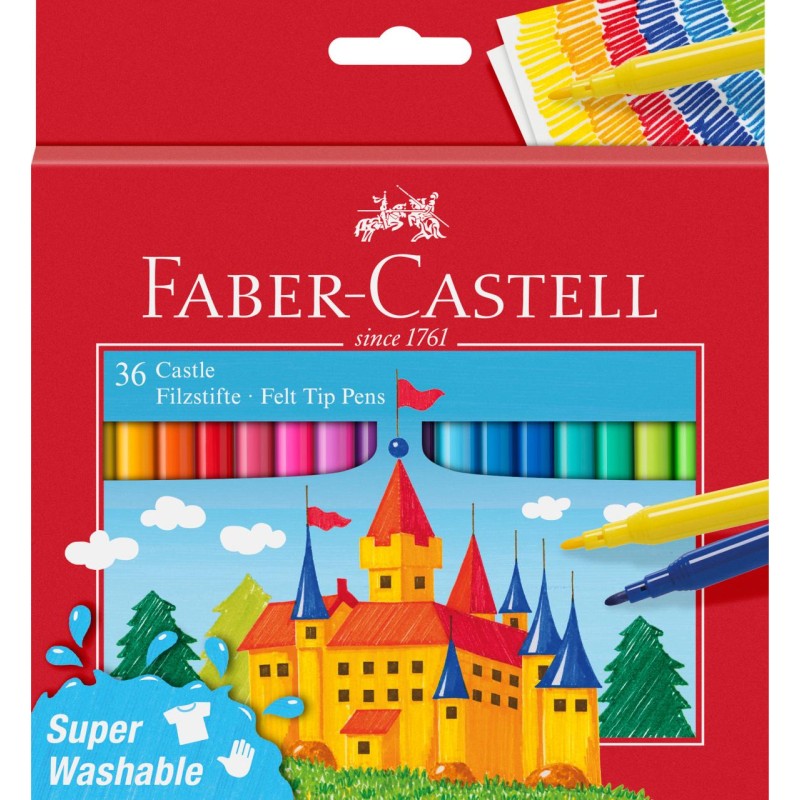 FLAMASTRY ZAMEK 36 KOL. OPAKOWANIE KARTONOWE FABER-CASTELL                                                              