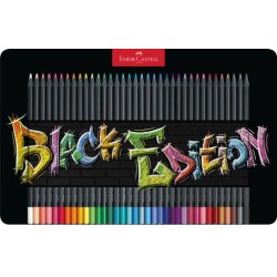 KREDKI TRJKTNE BLACK EDITION 36 KOL. OPAKOWANIE METALOWE FABER-CASTELL                                                
