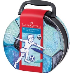 FLAMASTRY CONNECTOR 33 SZT. WALIZKA FOOTBALL FABER-CASTELL                                                              