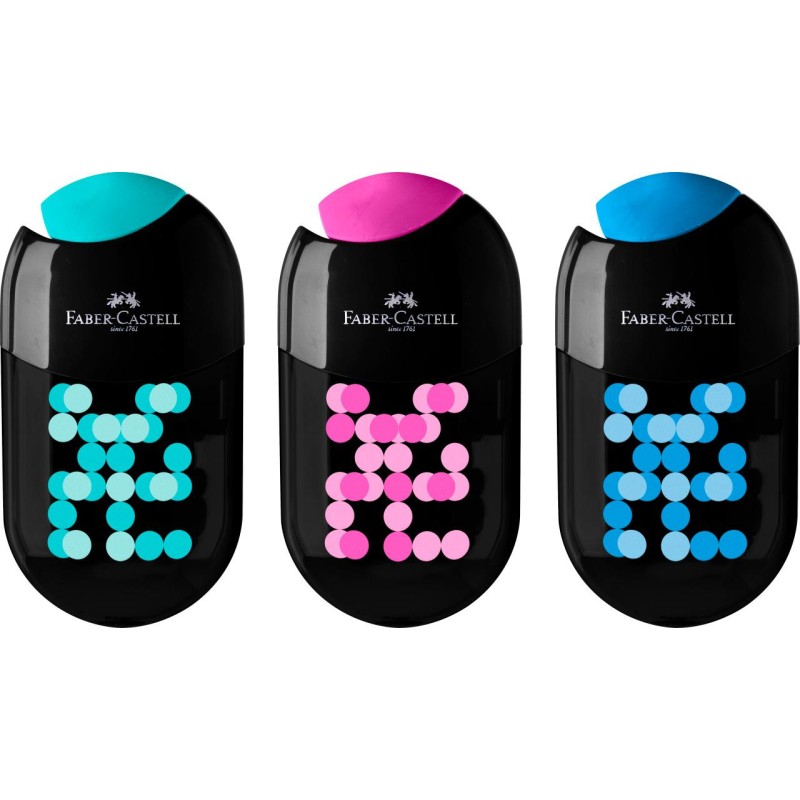 TEMPERWKA PODWJNA Z GUMK TWO TONE MIX 3 KOLORW FABER-CASTELL                                                        