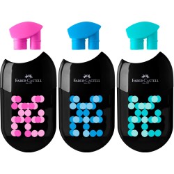 TEMPERWKA PODWJNA Z GUMK TWO TONE MIX 3 KOLORW FABER-CASTELL                                                        