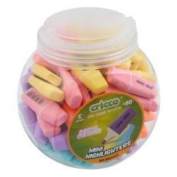 ZAKREŚLACZE MINI CRICCO PASTEL MIX KOLORÓW, SŁOIK 80 SZT.