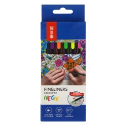 Cienkopisy neonowe MemoBe 0,4mm, 6 kol.op. kartonowe                                                                    