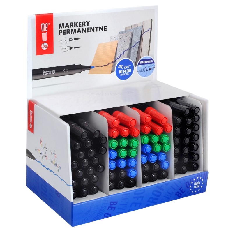DISPLAY NALADOWY MEMOBE - MARKERY PERMANENTNE 80 SZT.                                                                   