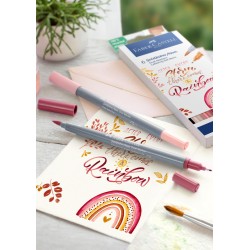 PISAK AKWARELOWY GOLDFABER AQUA DWUSTRONNY ZESTAW DO HANDLETTERINGU BOHO 6 SZT. FABER-CASTELL                           
