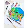 KREDKI TRJKTNE CHILDREN OF THE WORLD 24 KOL. + 3 KREDKI DWUSTRONNE W ODCIENIACH SKRY FABER-CASTELL                   