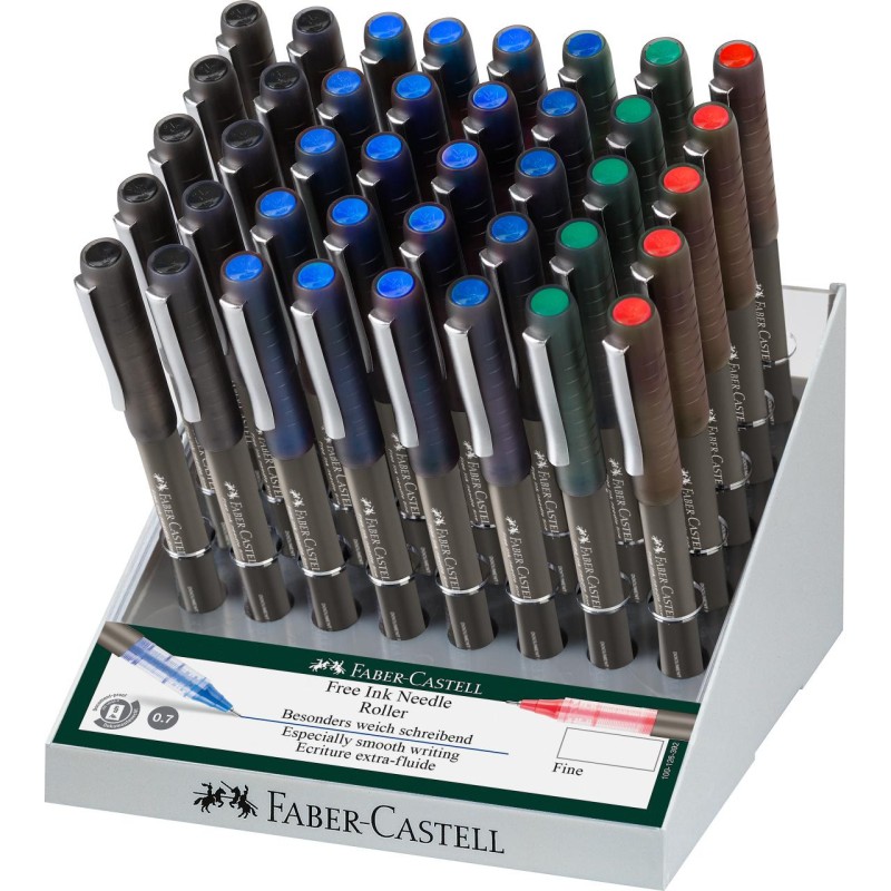 CIENKOPIS KULKOWY FREE INK NEEDLE 0,7 MMDISPLAY 40 SZT. FABER-CASTELL                                                   