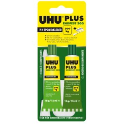 KLEJ EPOKSYDOWY PLUS ENDFEST 300, 33G (18G ŻYWICA+15G UTWARDZACZ) BLISTER UHU