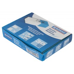 Gumka wielofunkcyjna DONAU, 41x18x11mm, niebiesko-biała