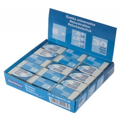 Gumka uniwersalna DONAU, 41x21x11mm, biała