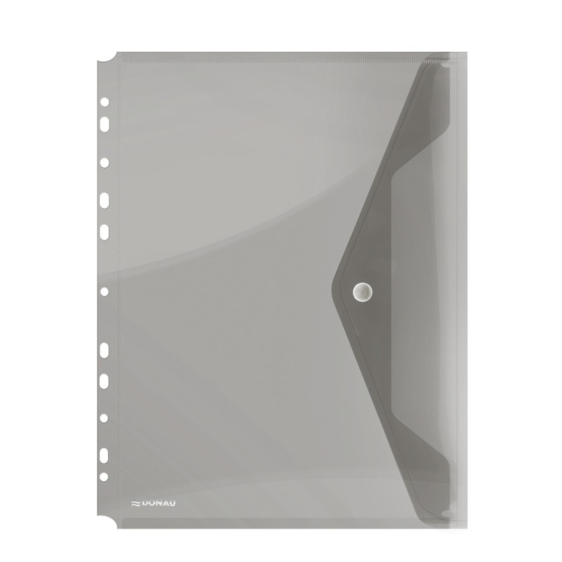 Teczka kopertowa DONAU zatrzask, PP, A4, 200mikr., z europerforacją, dymna