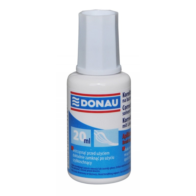 Korektor w płynie DONAU z pędzelkiem, 20ml