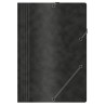 Teczka z gumką OFFICE PRODUCTS, preszpan, A4, 390gsm, 3-skrz., czarna