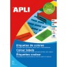 Etykiety kolorowe APLI, 210x297mm, prostokątne, niebieskie, 20 ark.