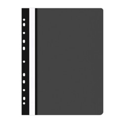 Skoroszyt OFFICE PRODUCTS, PP, A4, miękki, 100/170mikr., wpinany, czarny