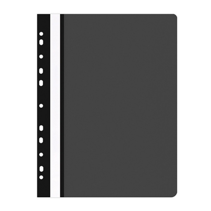 Skoroszyt OFFICE PRODUCTS, PP, A4, miękki, 100/170mikr., wpinany, czarny