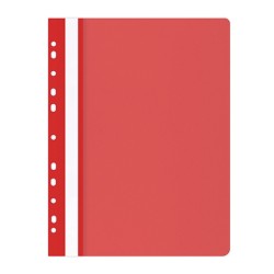 Skoroszyt OFFICE PRODUCTS, PP, A4, miękki, 100/170mikr., wpinany, czerwony