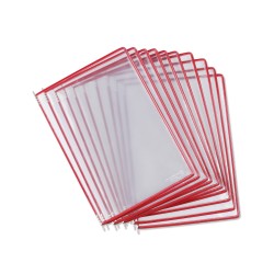 PANEL PREZENTACYJNY DJOIS x TARIFOLD A4 10 SZT. OTWARCIE Z GRY KOLOR CZERWONY                                          