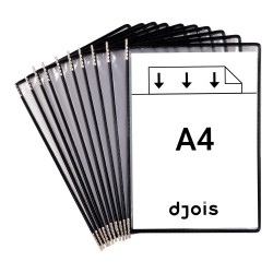 PANEL PREZENTACYJNY DJOIS x TARIFOLD A4 10 SZT. OTWARCIE Z GRY KOLOR CZARNY                                            