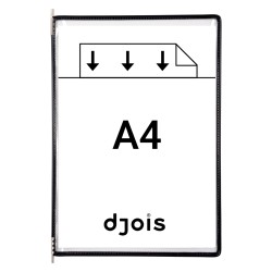 PANEL PREZENTACYJNY DJOIS x TARIFOLD A4 10 SZT. OTWARCIE Z GRY KOLOR CZARNY                                            