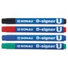 Marker permanentny DONAU D-Signer U, okrągły, 2-4mm (linia), czerwony