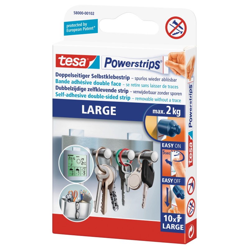 PLASTRY SAMOPRZYLEPNE TESA POWERSTRIPS 10 SZT.                                                                          