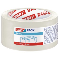 TAMA PAKOWA TESAPACK BASIC 66M X 50MM TRANSPARENT                                                                      