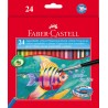 KREDKI AKWARELOWE Z PDZELKIEM 24 KOL. RYBKA OPAKOWANIE KARTONOWE FABER-CASTELL                                         