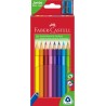 KREDKI JUMBO TRJKTNE 10 KOL. + TEMPERWKA OPAKOWANIE KARTON FABER-CASTELL                                             