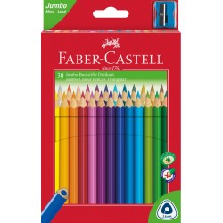 KREDKI JUMBO TRJKTNE 30 KOL. + TEMPERWKA OPAKOWANIE KARTON FABER-CASTELL                                             