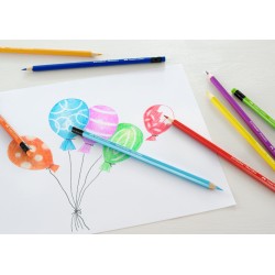 KREDKI Z GUMK 12 KOL. OPAKOWANIE KARTON FABER-CASTELL                                                                  