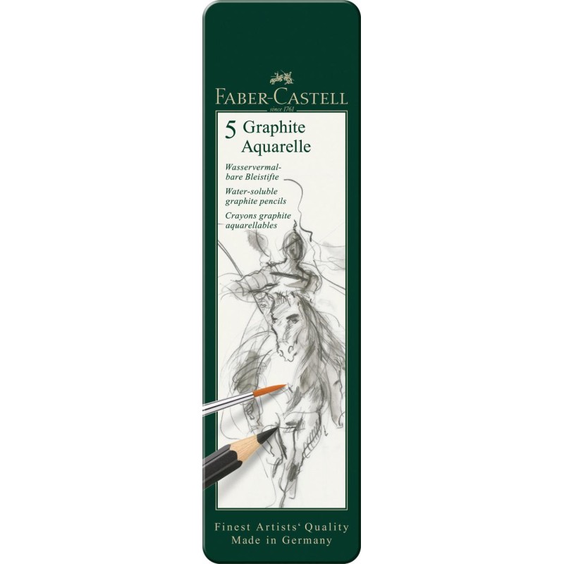 OWKI GRAPHITE AQUARELLE 5 SZT. OPAKOWANIE METALOWE FABER-CASTELL                                                      
