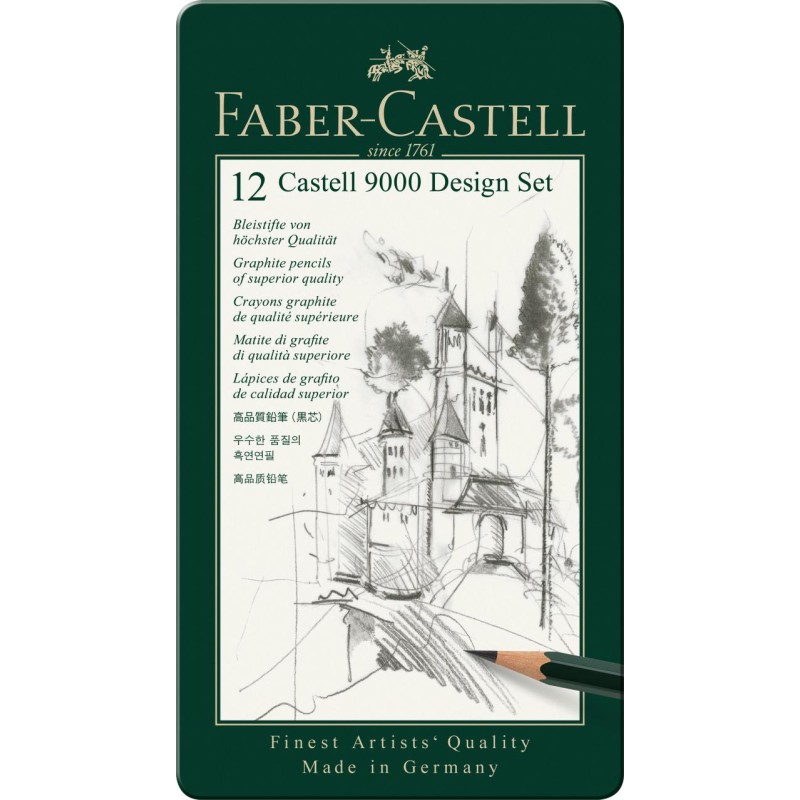 OWEK CASTELL 9000 DESIGN 12 SZT. OPAKOWANIE METALOWE FABER-CASTELL                                                    