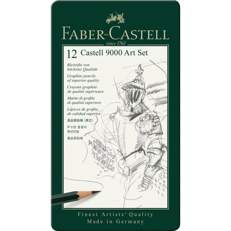 OWEK CASTELL 9000 ART 12 SZT. OPAKOWANIE METALOWE FABER-CASTELL                                                       