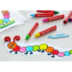 KREDKI WIECOWE JUMBO 12 KOL. KASETKA PLASTIKOWA FABER-CASTELL                                                          