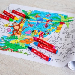 KREDKI WIECOWE JUMBO 12 KOL. KASETKA PLASTIKOWA FABER-CASTELL                                                          