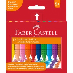 KREDKI GRIP TRJKTNE WOSKOWE 12 KOL. OP. KARTON FABER-CASTELL                                                          