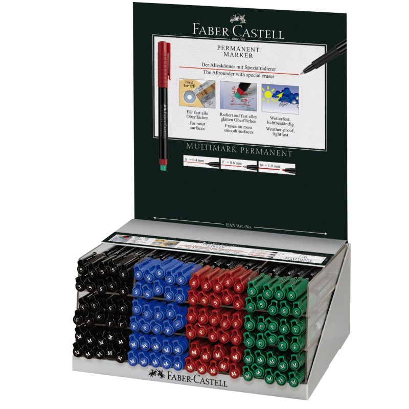 MULTIMARK OHP PERMANENTNY DISPLAY 120SZT. MIX KOL. FABER-CASTELL                                                        
