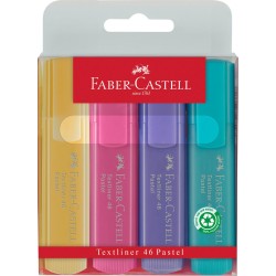 ZAKREŚLACZ 1546 PASTEL 4 KOL. W ETUI PLASTIKOWYM FABER-CASTELL